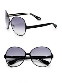 THE LOOKMetal round style Etched logo on lens Logo accented temples UVA and UVB protectionSignature case includedORIGINMade in Italy THE LOOKMetal round style Etched logo on lens Logo accented temples UVA and UVB protectionSignature case includedORIGINMade in Italy