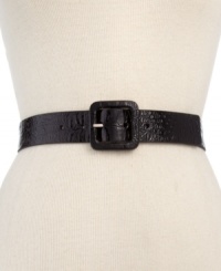 Rock an exotic look with this reversible faux croc-embossed leather belt from Style&co. that offers versatility and elegant style to any outfit. Rock an exotic look with this reversible faux croc-embossed leather belt from Style&co. that offers versatility and elegant style to any outfit.