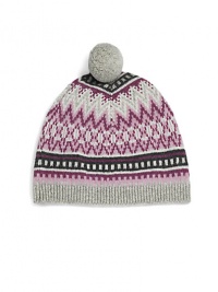The perfect accessory for all those cold weather outdoor adventures, styled with vivid Fair Isle and trimmed with a lush pompom.Ribbed brim Pompom on top 78% merino lambswool/13% angora/7% nylon/2% cashmere Hand wash or dry clean Imported The perfect accessory for all those cold weather outdoor adventures, styled with vivid Fair Isle and trimmed with a lush pompom.Ribbed brim Pompom on top 78% merino lambswool/13% angora/7% nylon/2% cashmere Hand wash or dry clean Imported