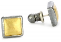 GURHAN Amulet Silver with High Karat Gold Accents Square Earrings GURHAN Amulet Silver with High Karat Gold Accents Square Earrings
