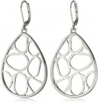 T Tahari Essential Silver Tone Open Work Oval Drop Earrings T Tahari Essential Silver Tone Open Work Oval Drop Earrings