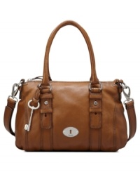 Love a lady-like look that's a bit laid-back? Check out this vintage-inspired satchel from Fossil that's crafted from the softest leather with shabby-chic, custom hardware. The spacious interior provides plenty of room to stash your day-to-day essentials, while the convenient crossbody strap offers instant versatility. Love a lady-like look that's a bit laid-back? Check out this vintage-inspired satchel from Fossil that's crafted from the softest leather with shabby-chic, custom hardware. The spacious interior provides plenty of room to stash your day-to-day essentials, while the convenient crossbody strap offers instant versatility.