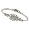 Art Deco Crystal Floral Motif Bracelet