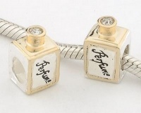 925 Sterling Silver European Style Silver Perfume Bottle with 14k Gold Plated Charms/beads for Pandora, Biagi, Chamilia, Troll and More Bracelets 925 Sterling Silver European Style Silver Perfume Bottle with 14k Gold Plated Charms/beads for Pandora, Biagi, Chamilia, Troll and More Bracelets