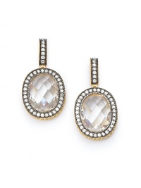 THE LOOKDrop silhouetteFaceted oval detailCubic zirconia accentsGold vermeil and black rhodium-plated settingPost backTHE MEASUREMENTLength, about 1.5ORIGINImported THE LOOKDrop silhouetteFaceted oval detailCubic zirconia accentsGold vermeil and black rhodium-plated settingPost backTHE MEASUREMENTLength, about 1.5ORIGINImported