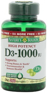 Nature's Bounty Vitamin D3-1000 Iu Softgels, 200-Count Nature's Bounty Vitamin D3-1000 Iu Softgels, 200-Count