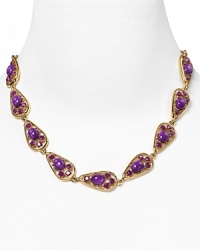 Be inspired by kate spade new york's decadent details. Crafted in 12-karat gold plate with inset stones, this necklace is a pretty way to wear paisley. Be inspired by kate spade new york's decadent details. Crafted in 12-karat gold plate with inset stones, this necklace is a pretty way to wear paisley.