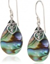 Sterling Silver Bali-Inspired Shell Teardrop Earrings