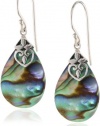 Sterling Silver Bali-Inspired Shell Teardrop Earrings