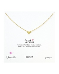Make a heartfelt statement with this simple 14-karat chain necklace from Dogeared. Delicate and gleaming, what's knot to love? Make a heartfelt statement with this simple 14-karat chain necklace from Dogeared. Delicate and gleaming, what's knot to love?