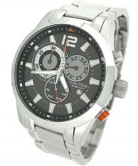 Nautica Men's N17547G NCS 600 Chronograph Black Dial Steel Bracelet Watch Nautica Men's N17547G NCS 600 Chronograph Black Dial Steel Bracelet Watch