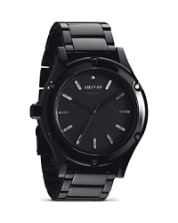 The Nixon Camden watch goes glamorous with diamond detailing at 12:00. This stunner goes everywhere in deep, dark black and a sleek, classic face. The Nixon Camden watch goes glamorous with diamond detailing at 12:00. This stunner goes everywhere in deep, dark black and a sleek, classic face.