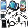 DigitalsOnDemand 13-Item Accessory Bundle for Samsung Galaxy S4 SIV S IV i9500 - Leather Case, TPU Cover, Screen Protector, USB Cables + Chargers