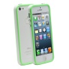 Fosmon BUFFER Series TPU Bumper Case for Apple iPhone 5 - Green Edge / White Center