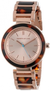 Kenneth Jay Lane Women's 2010 Rose Gold Ion-Plated Stainless Steel and Brown Tortoise Resin Watch Kenneth Jay Lane Women's 2010 Rose Gold Ion-Plated Stainless Steel and Brown Tortoise Resin Watch
