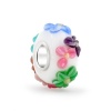 Bling Jewelry Multicolor 3D Flower Sterling Murano Glass Pandora Compatible