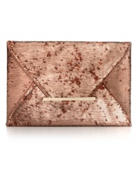 Let your evening style shine through with this glimmering sequin clutch from BCBGMAXAZRIA. Instantly alluring and impossibly chic, the slim envelope design discretely stows phone, cash, cards and favorite lip gloss. Let your evening style shine through with this glimmering sequin clutch from BCBGMAXAZRIA. Instantly alluring and impossibly chic, the slim envelope design discretely stows phone, cash, cards and favorite lip gloss.