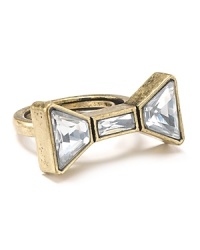 Let MARC BY MARC JACOBS lend your look a shot of girlie glamor with this bow-shaped ring, filled with faceted stones. Let MARC BY MARC JACOBS lend your look a shot of girlie glamor with this bow-shaped ring, filled with faceted stones.