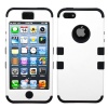 MYBAT IPHONE5HPCTUFFSO002NP Premium TUFF Case for iPhone 5 - 1 Pack - Retail Packaging - Ivory White/Black