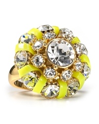 Slip this eye catching cocktail ring on your finger to give every outfit an instant shot of kate spade new york's signature glamor. Slip this eye catching cocktail ring on your finger to give every outfit an instant shot of kate spade new york's signature glamor.