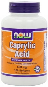 NOW Foods Caprylic Acid 600mg, 100 Softgels NOW Foods Caprylic Acid 600mg, 100 Softgels