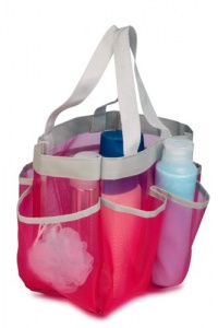 Honey-Can-Do SFT-02341 Quick Dry Shower Tote, 6-Pocket, Pink Honey-Can-Do SFT-02341 Quick Dry Shower Tote, 6-Pocket, Pink