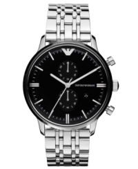 A classically designed watch from Emporio Armani that elevates any ensemble. A classically designed watch from Emporio Armani that elevates any ensemble.