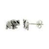 Tiny Sterling Silver Elephant Stud Earrings