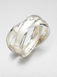 From the Bamboo Collection. Two bold bangles with subtle bamboo shaping are interlocked in this distinctive designSterling silverDiameter, about 2.6Made in Bali From the Bamboo Collection. Two bold bangles with subtle bamboo shaping are interlocked in this distinctive designSterling silverDiameter, about 2.6Made in Bali