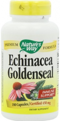 Nature's Way Echinacea and Goldenseal, 450 mg, 180 Capsules Nature's Way Echinacea and Goldenseal, 450 mg, 180 Capsules