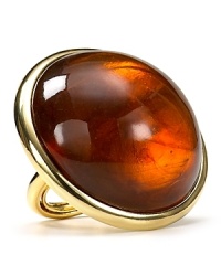 Make a fierce statement with this gold-plated dome ring from Kenneth Jay Lane. It's the perfect piece to build a party look around. Make a fierce statement with this gold-plated dome ring from Kenneth Jay Lane. It's the perfect piece to build a party look around.