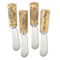 Vintage Wine Cork Cheese Spreader Set of 4 Vintage Wine Cork Cheese Spreader Set of 4