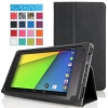 MoKo Google New Nexus 7 FHD 2nd Gen Case - Slim Folding Cover Case for Google Nexus 2 7.0 Inch 2013 Generation Android 4.3 Tablet, BLACK (with Smart Cover Auto Wake / Sleep Feature)