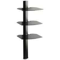 OmniMount Tria 3 Shelf Wall System, Black OmniMount Tria 3 Shelf Wall System, Black