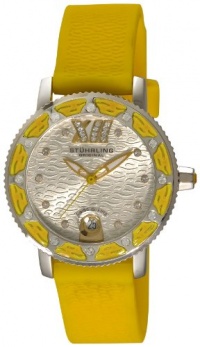 Stuhrling Original Women's 225R.1116G2 Nautical Regatta Marina Sport Swiss Quartz Swarovski Yellow Rubber Strap Watch Stuhrling Original Women's 225R.1116G2 Nautical Regatta Marina Sport Swiss Quartz Swarovski Yellow Rubber Strap Watch