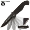 Smith & Wesson CKTACBSD Tactical Serrated Drop Point Knife, Black