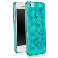 BoxWave Apple iPhone 5 RazMaDaz Case - Slim-Fit Ultra Lightweight Transparent Clear Hard Shell Case with 3D Faceted Gemstone Texture Designed for Apple iPhone 5 (Aquamarine) BoxWave Apple iPhone 5 RazMaDaz Case - Slim-Fit Ultra Lightweight Transparent Clear Hard Shell Case with 3D Faceted Gemstone Texture Designed for Apple iPhone 5 (Aquamarine)