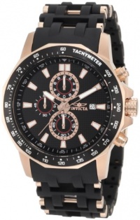 Invicta Men's 1932 Sea Spider Chronograph Black Textured Dial Black Polyurethane Watch Invicta Men's 1932 Sea Spider Chronograph Black Textured Dial Black Polyurethane Watch