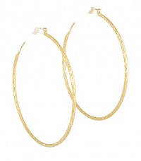 14k Gold Plated Large Hoop Earrings-3 Inches 14k Gold Plated Large Hoop Earrings-3 Inches