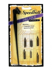 Speedball Oblique Pen Set set of 6 Speedball Oblique Pen Set set of 6