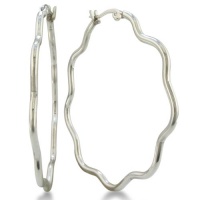 Unique Stainless Steel Squiggle Hoop Earrings Unique Stainless Steel Squiggle Hoop Earrings