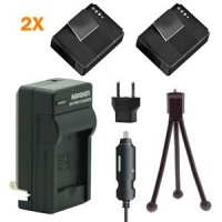 Kapaxen Two High Capacity AHDBT-301 Replacement Battery Packs & Charger Kit with Bonus Mini Tripod for GoPro HD HERO3 Digital Camera Kapaxen Two High Capacity AHDBT-301 Replacement Battery Packs & Charger Kit with Bonus Mini Tripod for GoPro HD HERO3 Digital Camera