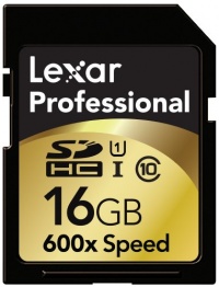 Lexar Professional 600x 16GB SDHC UHS-I Flash Memory Card LSD16GCTBNA600