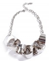 GUESS Women's Silver-Tone Link Necklace, SILVER