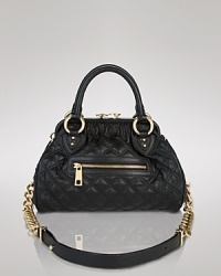 Inspire bag envy with this richly quilted Marc Jacobs satchel, Featuring a brilliant chain link strap. Don it with any ensemble and hit the town with attitude. Inspire bag envy with this richly quilted Marc Jacobs satchel, Featuring a brilliant chain link strap. Don it with any ensemble and hit the town with attitude.