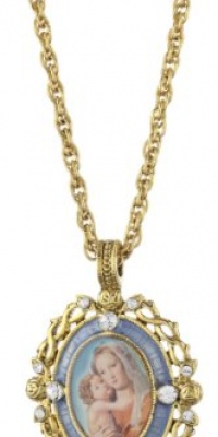 The Vatican Library Collection Mary and Child Pendant Necklace The Vatican Library Collection Mary and Child Pendant Necklace