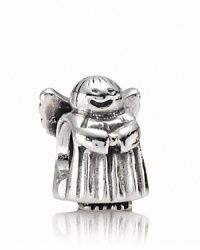 A sterling silver angel charm watches over its wearer. By PANDORA. A sterling silver angel charm watches over its wearer. By PANDORA.