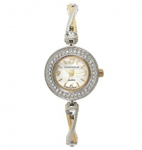 Charter Club Watch, Two-Tone Crystal Bangle Bracelet 25mm Charter Club Watch, Two-Tone Crystal Bangle Bracelet 25mm