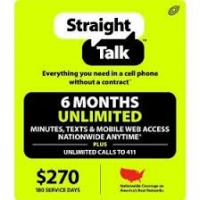 Straight Talk 6 Months Unlimited Refill Card Straight Talk 6 Months Unlimited Refill Card