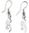 Browning Buckmark Sterling Silver Drop Earrings